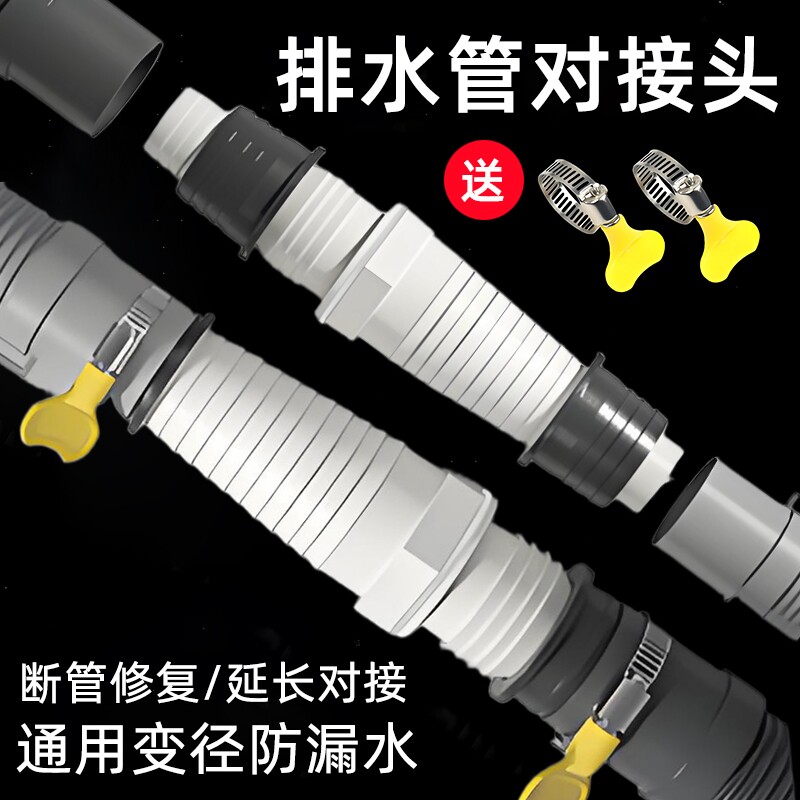 洗衣机排水管变径转接头延伸加长图片