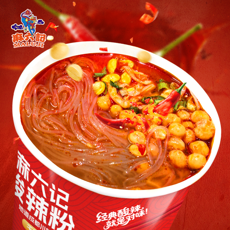 麻六记酸辣粉141g*6桶