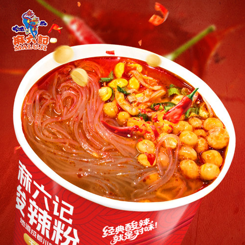 麻六记酸辣粉141g*6桶
