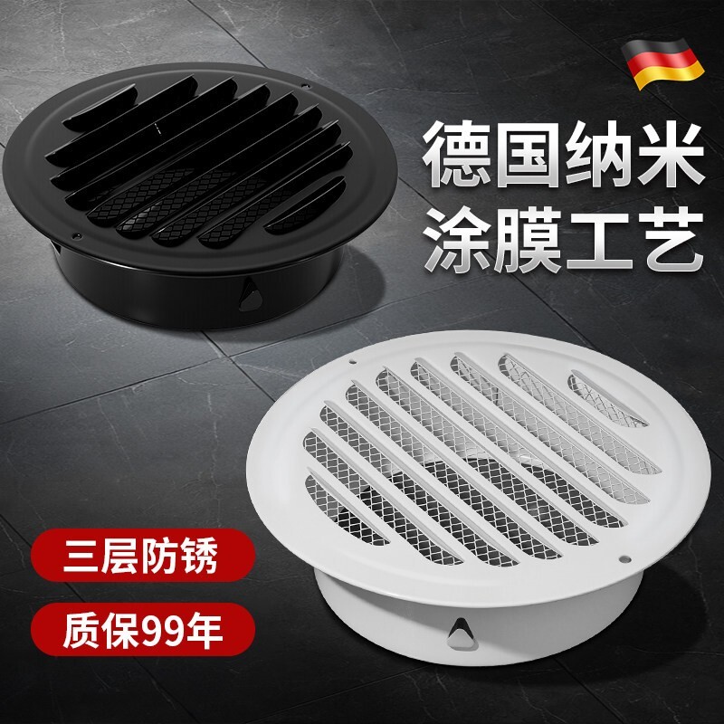 不锈钢风帽油烟机卫生间外墙虫鸟鼠排气口出风网罩防雨百叶防风