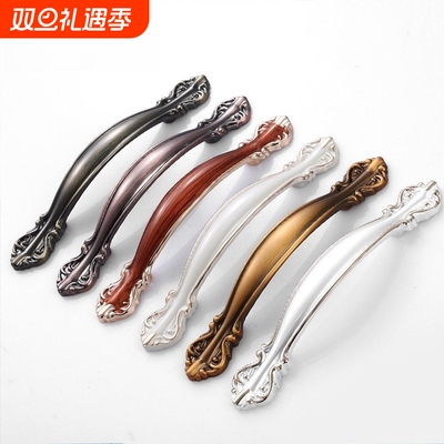 拉手柜门欧式象牙白橱柜厨门抽屉现代简约田园衣柜柜子北欧门把手