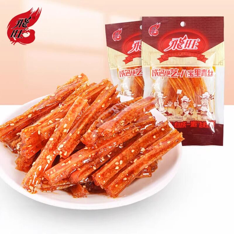 湖南飞旺辣条八宝青丝辣片儿时怀旧休闲零食小吃麻辣面筋好吃香辣