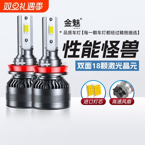 金魅汽车LED大灯超亮聚光