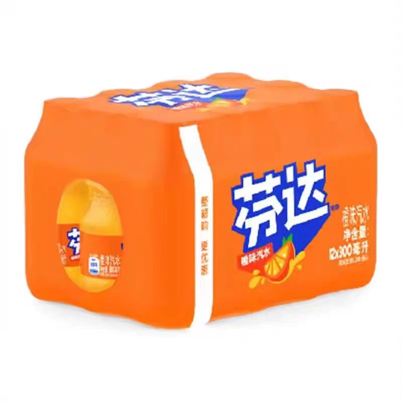 芬达橙味汽水300ml*24瓶/件 迷你小瓶碳酸饮料