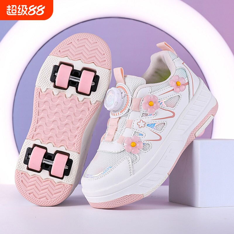 儿童暴走鞋女童2026新款带轮子隐形四轮可收缩溜冰鞋学生轮滑鞋女