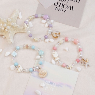 景德镇陶瓷串珠手链彩瓷幻境海洋系列夏日多巴胺清新甜美星星手串