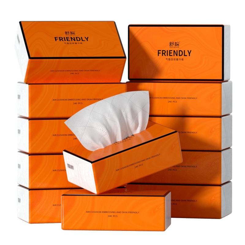舒棉超大加厚气垫压纹抽纸
