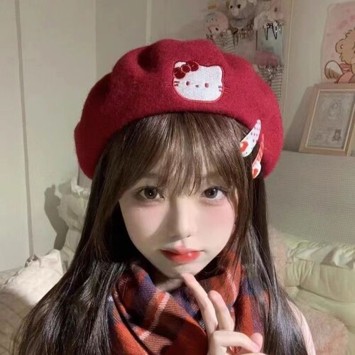 Kitty可爱帽子女甜妹秋冬