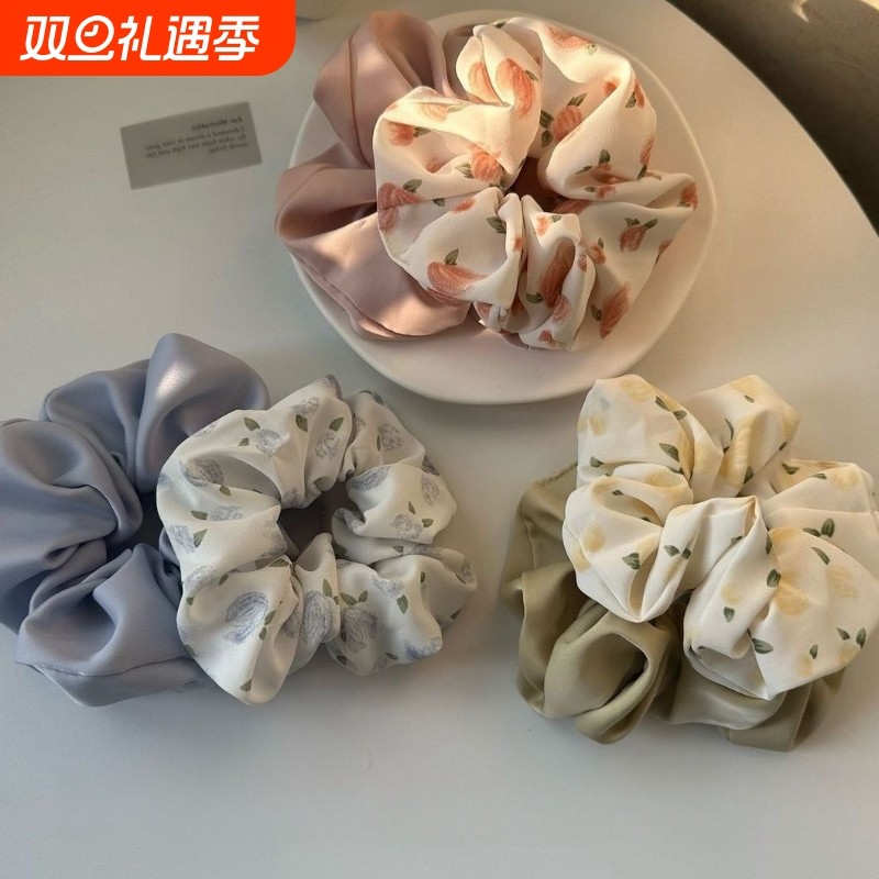 2件套韩系清新大肠发圈简约波点新款气质肥肠高品质扎头发绳头饰