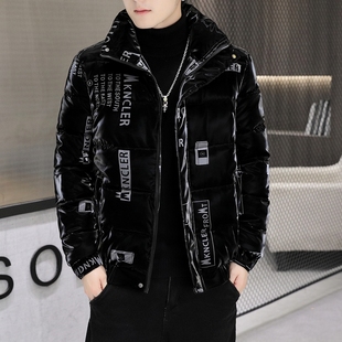 棉衣潮流百搭亮面羽绒棉服加厚保暖立领冬装 新款 外套冬季 户外男士