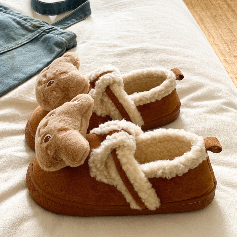时尚卡通玩偶EVA加绒博肯棉鞋女