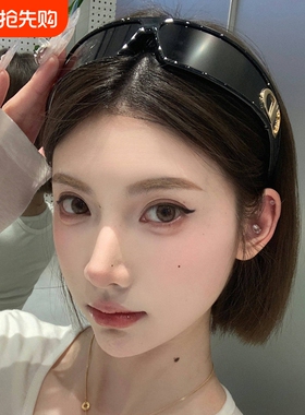 日系专柜发箍墨镜女二合一Y2K科技感猫眼骑行防晒网红小红书同款