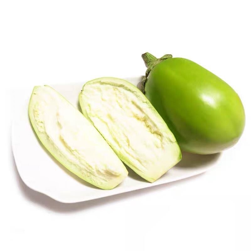 东北鞍山新鲜蔬菜绿茄子农家自种青茄生吃大绿茄子斤特大号
