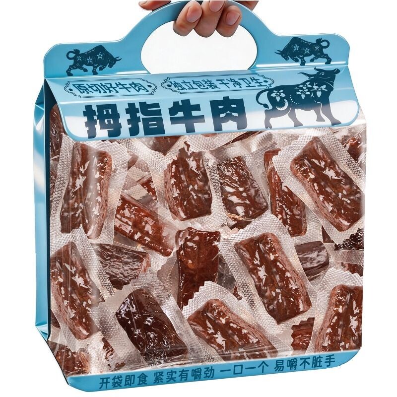 拇指风干牛肉干 100g真空独立川西牛肉办公休闲即食牛肉解馋零食