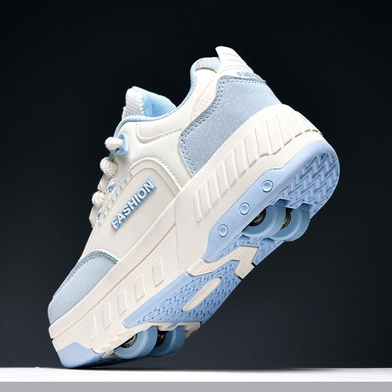 幂琳四轮隐形暴走鞋女童鞋子秋冬季2025溜冰鞋儿童新款鞋女孩公主