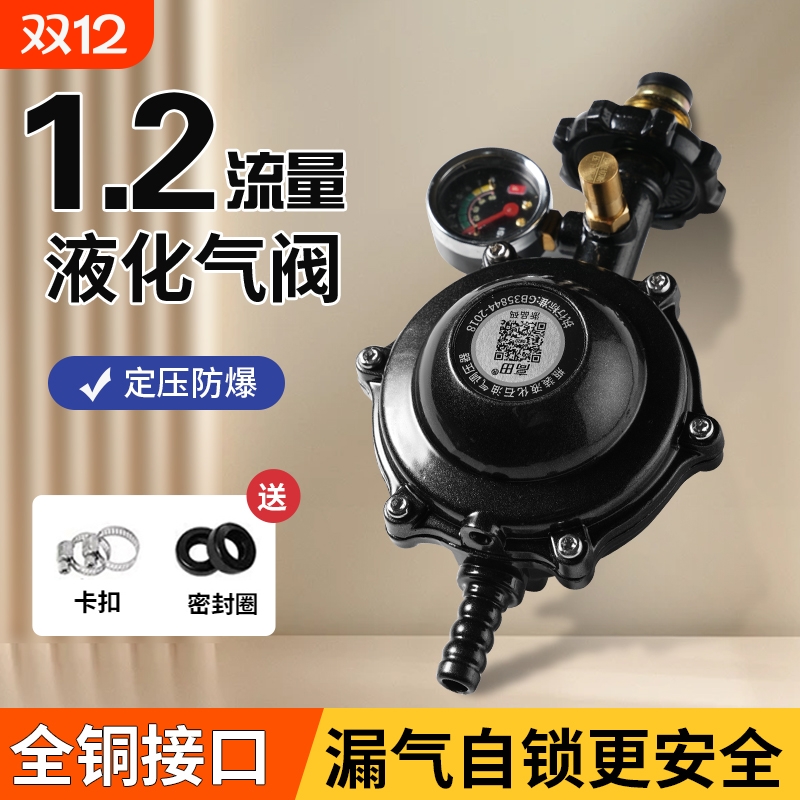 家用新国标1.2防爆液化气减压阀煤气自锁低压阀燃气自闭阀定压阀