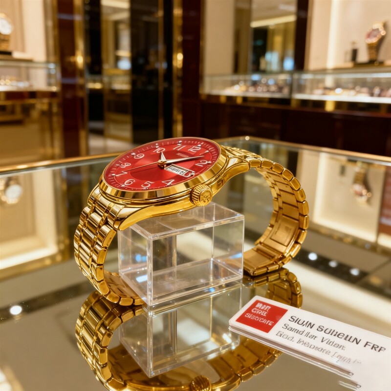 手表男款机械风全自动防水高级感全自动男表数字双日历防水腕表男