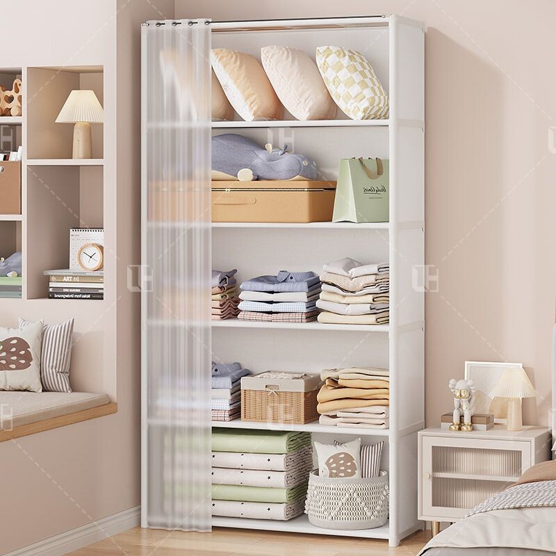 家用卧室收纳柜衣柜宿舍储物柜防尘衣服柜衣柜出租房简易组装