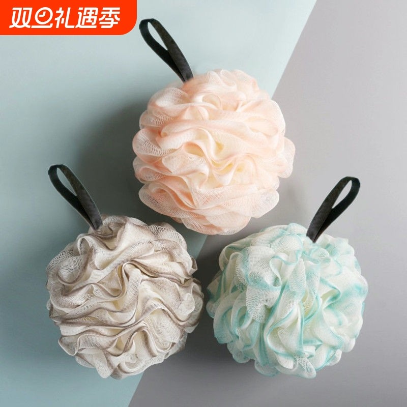 沐浴球少女洗澡起泡球大号高档超柔软女搓澡不易散浴花球淋浴球