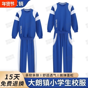 东莞大朗镇小学生校服公立公办统一校服秋冬季运动服长袖长裤套装