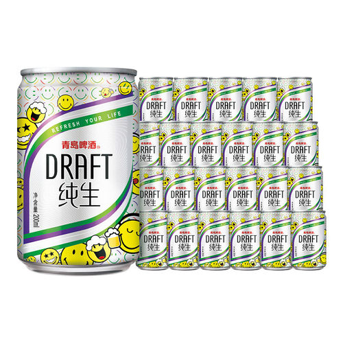 青岛啤酒纯生低温酿造200ml*24