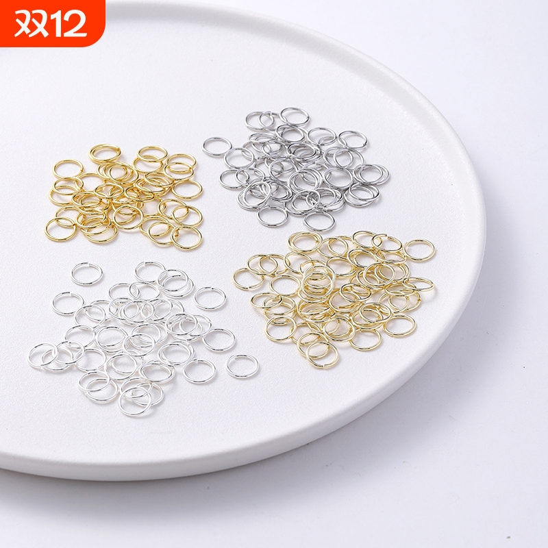 手工diy开口圈手链项链收尾金属连接环铁圈龙虾扣链条饰品配件