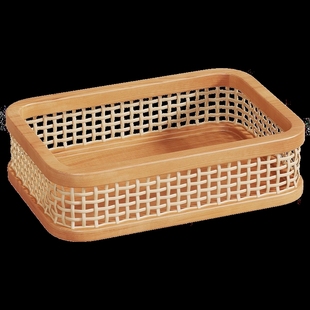 实木零食置物架厨房餐桌台面桌面收纳架多功能餐边柜上茶包整理架