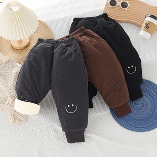 童泰宝宝加厚棉裤儿童保暖长裤一条过冬男女童三层夹棉外加绒冬季