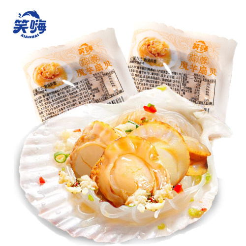 蒜蓉魔芋丝扇贝即食海鲜零食香辣