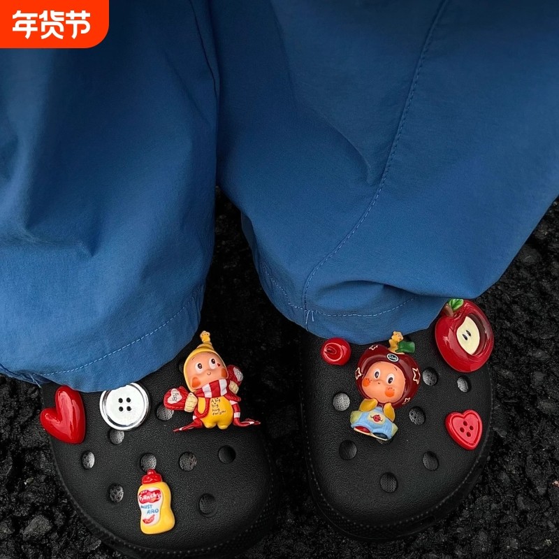 星星人拳王鞋花洞洞鞋可爱女生装饰配饰适配crocs卡扣配件diy新款,服饰配件/皮带/帽子/围巾,鞋扣,淘宝优惠券,粉丝福利购,淘宝优惠卷