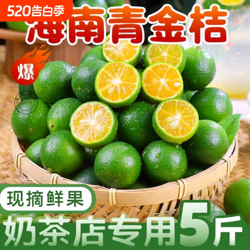海南小青桔青金桔新鲜调料柠檬水果小柠檬蔬菜果园鲜果现摘小金