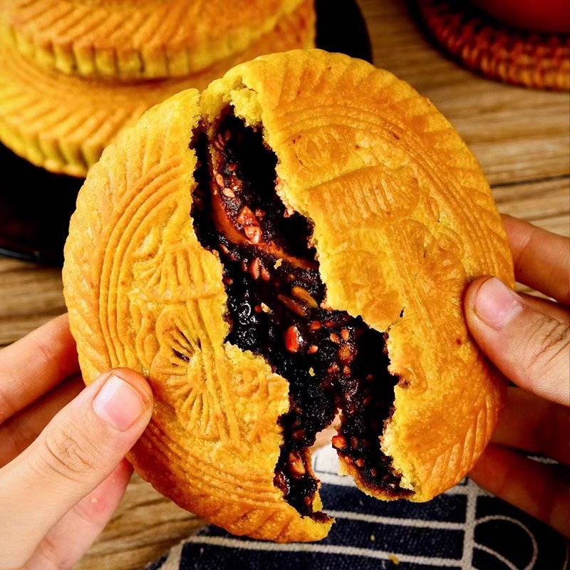 山西吕梁空心月饼老式月饼红糖胡麻油空壳月饼中秋老式月饼批发..