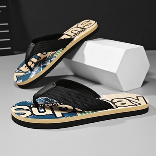 男 防滑耐磨外穿夹板软底凉拖户外沙滩鞋 海峡虎人字拖男夏季 新款