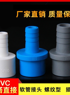 PVC软管宝塔接头水管直接内外丝水咀塑料外螺纹管内径内牙排水
