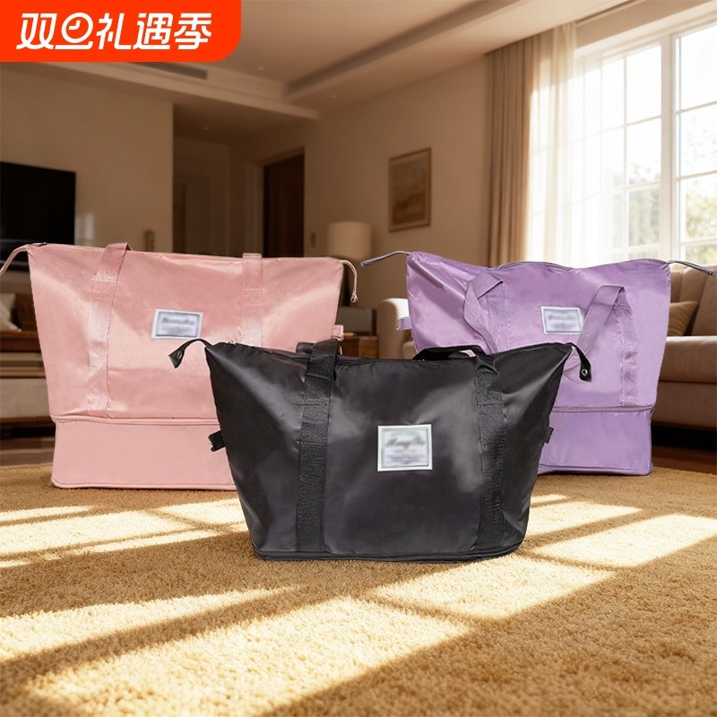 新款旅行包可扩容手提防水健身包短途出差大容量行李收纳包行李袋