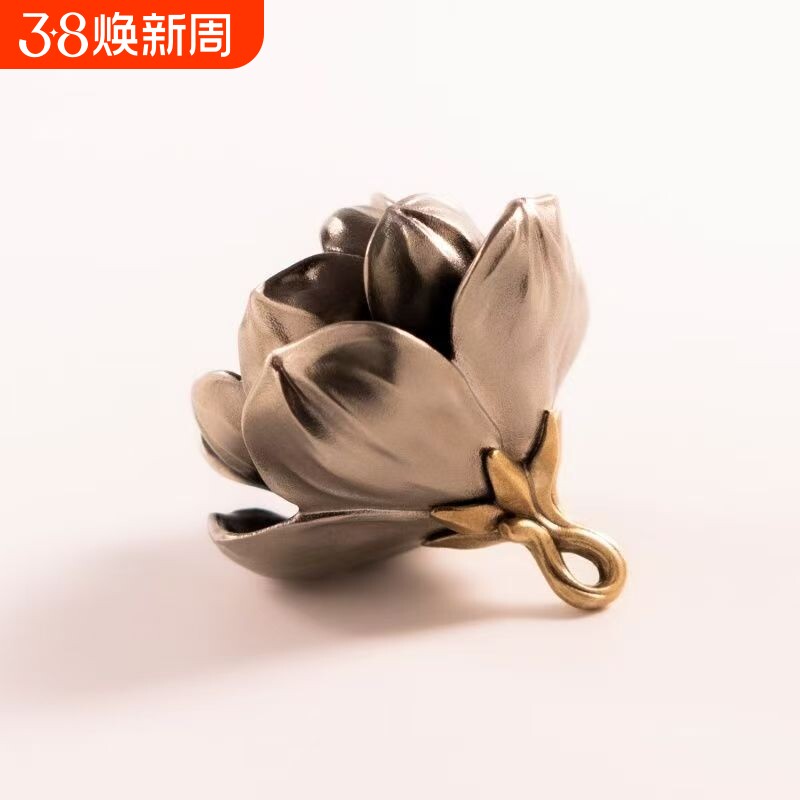 “与君茉莉，愿君莫离”茉莉花铃铛吊坠项链清冷感复古文艺百搭