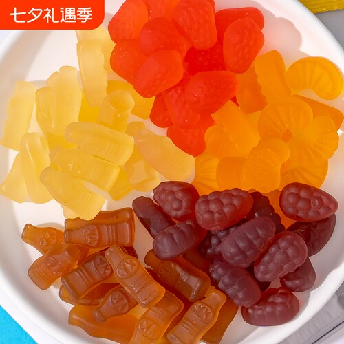 雅客COCO果汁软糖橡皮糖水果味软糖果Q弹儿童零食草莓葡萄味