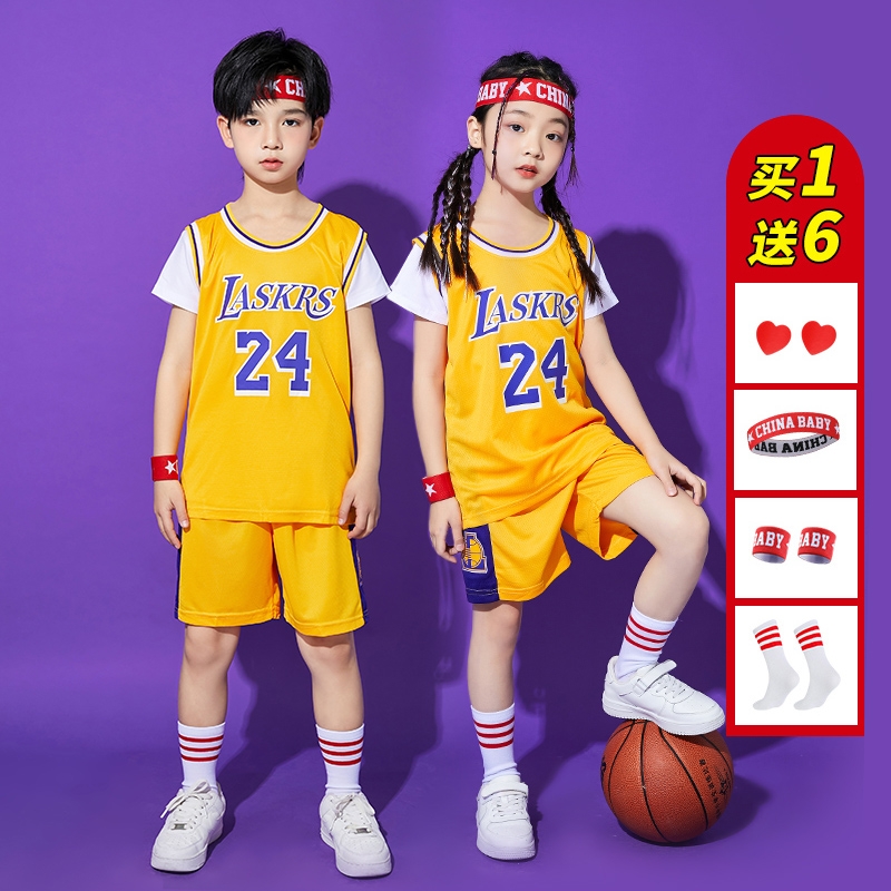 儿童篮球服套装男童幼儿园比赛训练服女童科比24号球衣库里23号