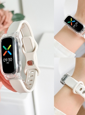 适用于OPPO band表带eva限定版智能运动手环时尚版活力版腕带软硅胶反扣款透气替换带oppo1代男女生潮流配件