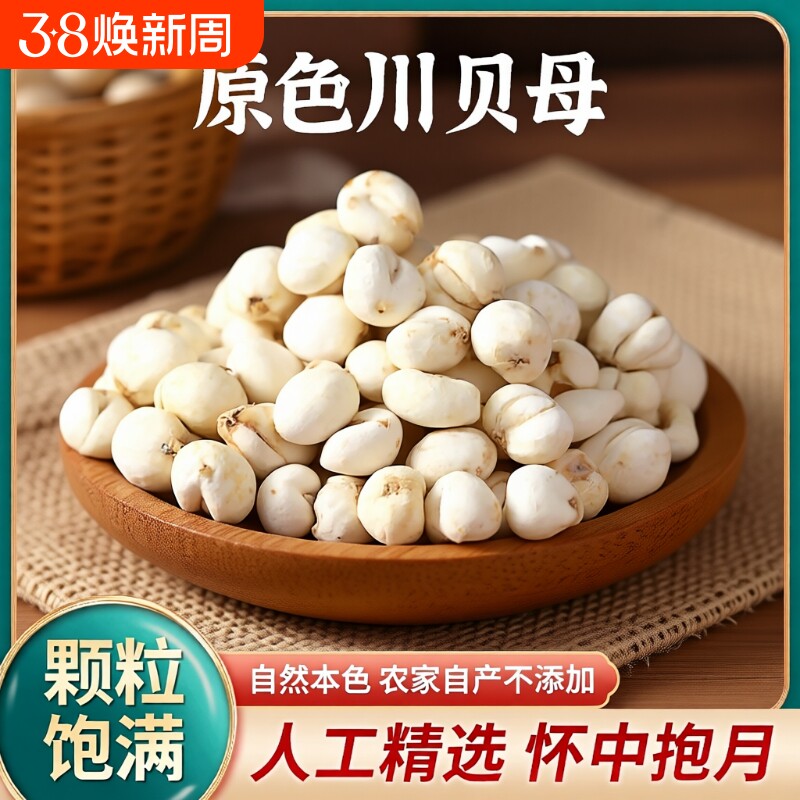 川贝四川阿坝川贝母粉500g正品天然干中药材无硫炖汤原味食用雪梨