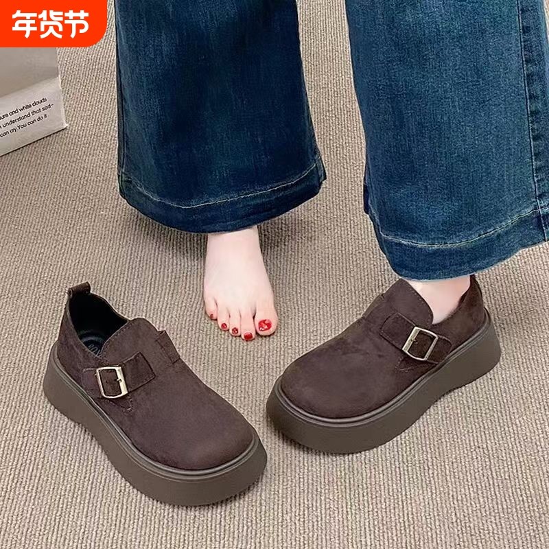 ivaj新款厚底松糕一脚蹬百搭乐福鞋勃肯鞋女年春季全包增高鞋单鞋,女鞋,勃肯鞋/软木鞋,淘宝优惠券,粉丝福利购,淘宝优惠卷