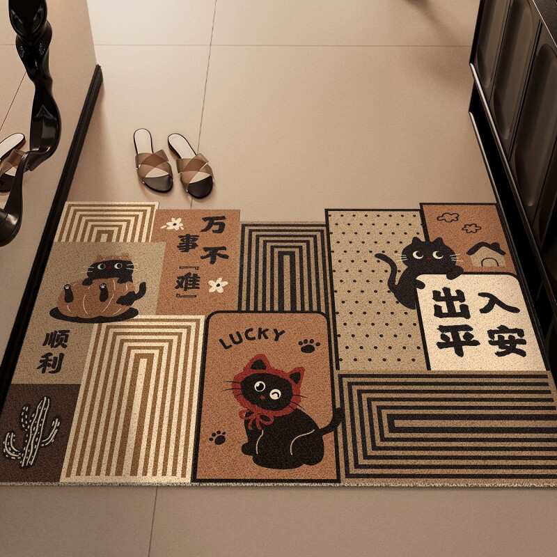 入户门地垫家用室内门口进门防滑丝圈脚垫耐脏入门地毯新款门垫子