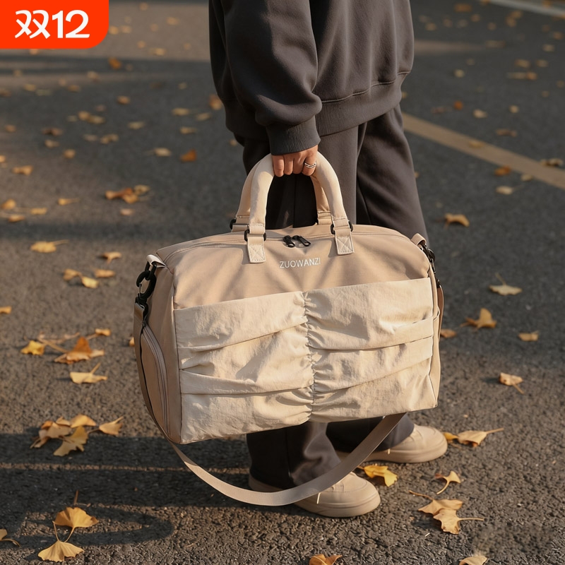 短途旅行包女轻便高颜值手提便携大容量可挂行李箱外出健身行李袋