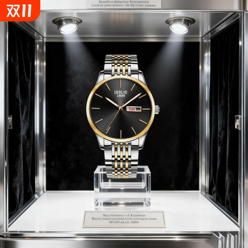 男款手表防水石英腕表高级感男士全自动非机械表正品名牌钢带商务