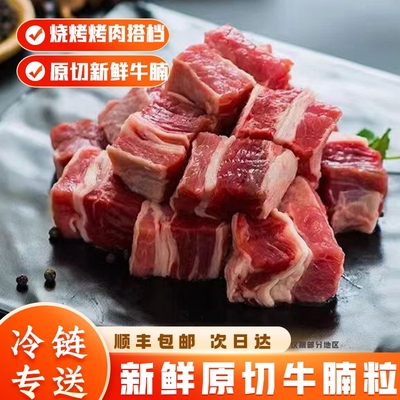 牛腩粒新鲜整块原切火锅烤肉食材