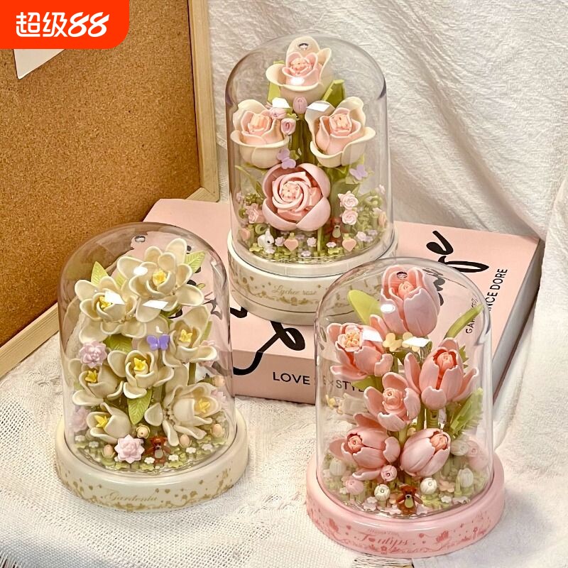 【全网爆款】永生积木花模型拼装图片