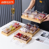 北歐塑料水果盤小吃碟零食茶點心分格盤KTV高顏值足浴商用家用
