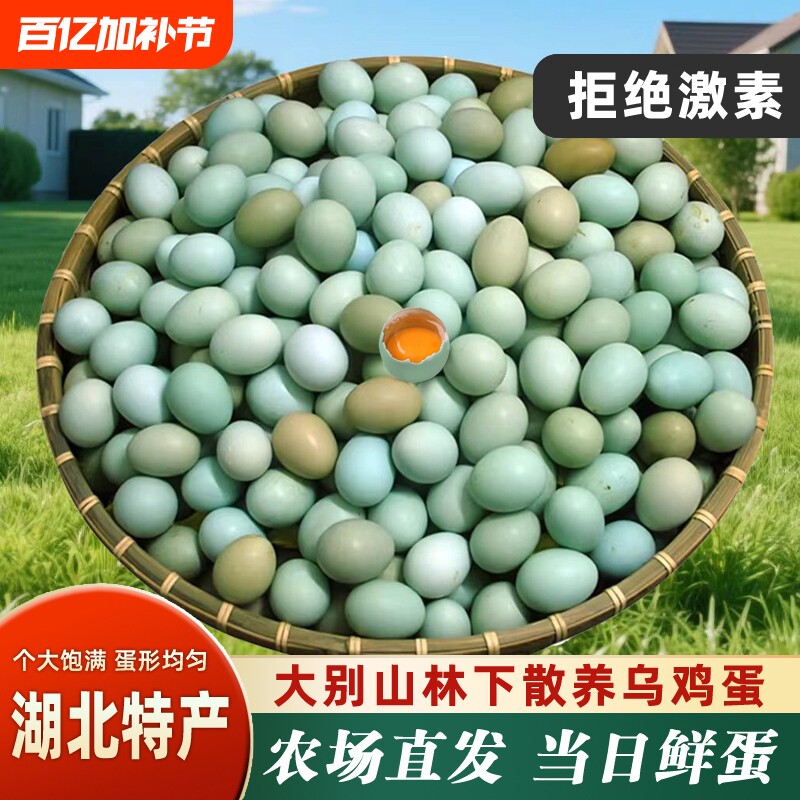 绿壳土鸡蛋农家散养湖北大别山30枚鲜蛋宝宝初生蛋乌鸡蛋源头新鲜