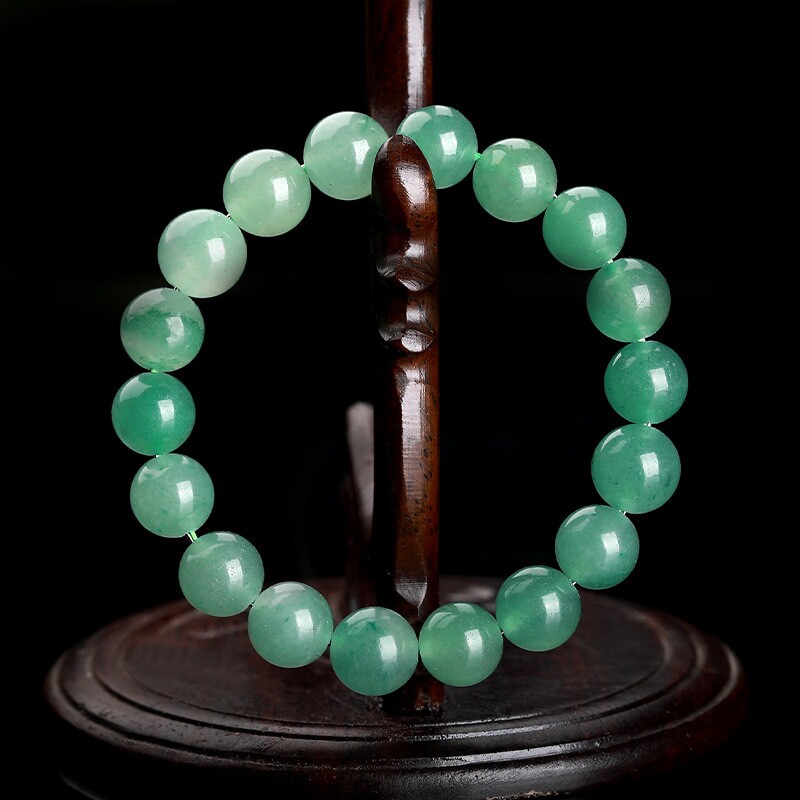 无染色东陵玉手链女男绿砂金石手串珠子散珠串珠玛瑙玉髓水晶玉石