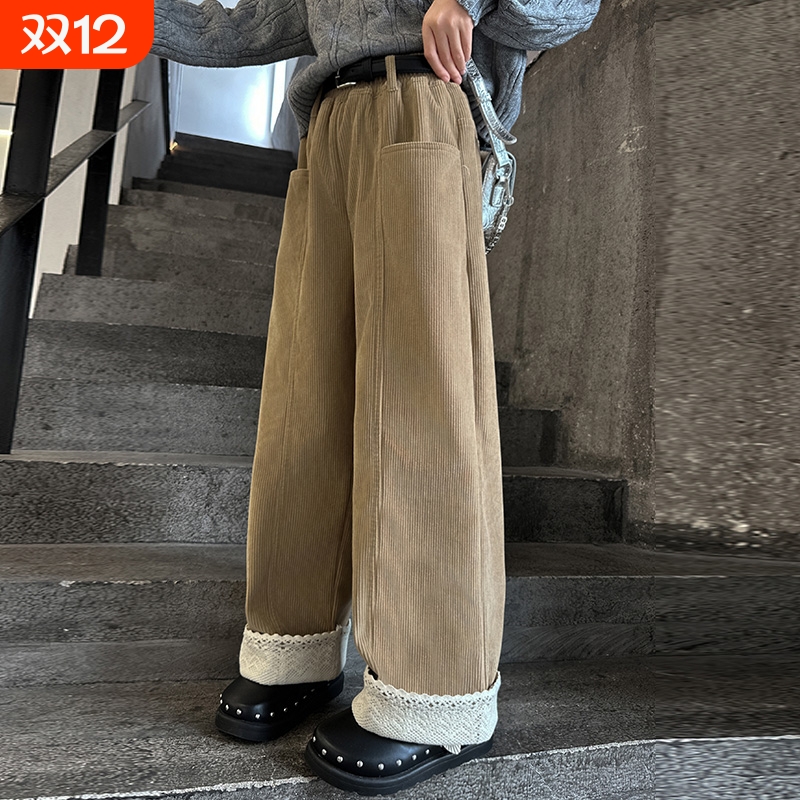 秋冬女童灯芯绒直筒裤